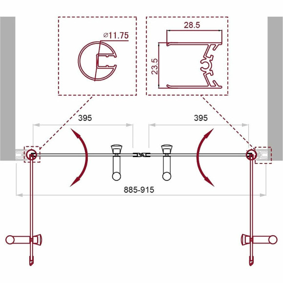 Душевая дверь BelBagno Uno 90 UNO-B-2-90-CH-Cr профиль Хром стекло шиншилла Душевая дверь BelBagno Uno 90 UNO-B-2-90-CH-Cr профиль Хром стекло шиншилла