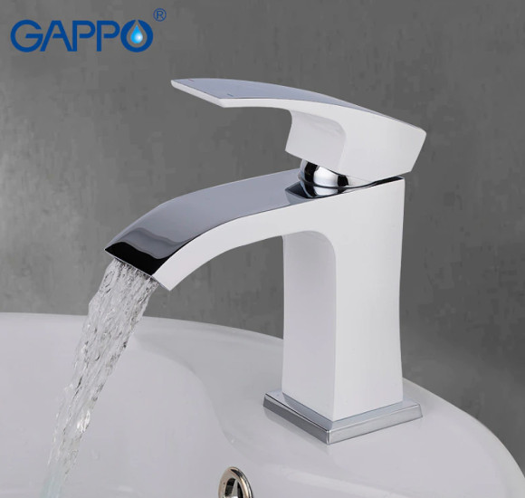 Смеситель для раковины Gappo G07 G1007-8 Белый Хром Смеситель для раковины Gappo G07 G1007-8 Белый Хром
