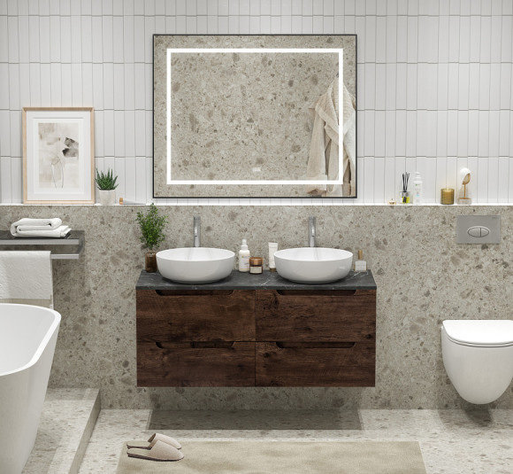 Тумба под раковину BelBagno Etna 120 ETNA-1200-4C-SO-2-RW подвесная Rovere Moro Тумба под раковину BelBagno Etna 120 ETNA-1200-4C-SO-2-RW подвесная Rovere Moro