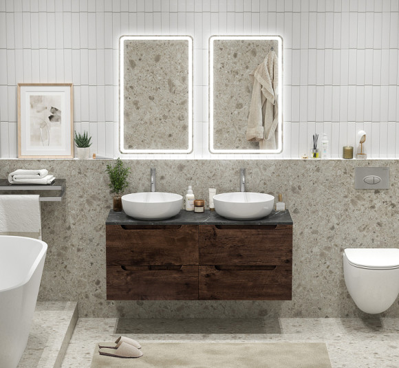 Тумба под раковину BelBagno Etna 120 ETNA-1200-4C-SO-2-RW подвесная Rovere Moro Тумба под раковину BelBagno Etna 120 ETNA-1200-4C-SO-2-RW подвесная Rovere Moro