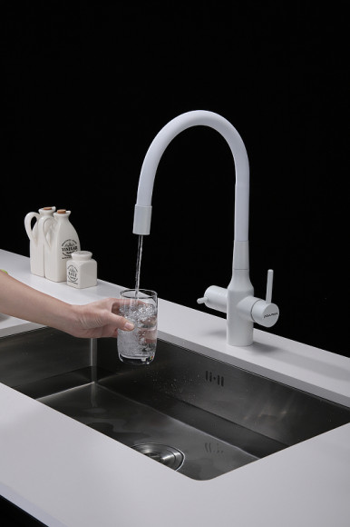 Смеситель для кухни Paulmark Salix Sa213419-431 Белый матовый