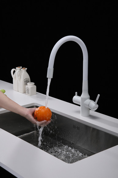 Смеситель для кухни Paulmark Salix Sa213419-431 Белый матовый