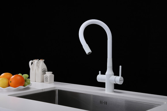 Смеситель для кухни Paulmark Salix Sa213419-431 Белый матовый