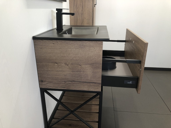 Тумба с раковиной Comforty Бредфорд 75 00004149064 Дуб темный