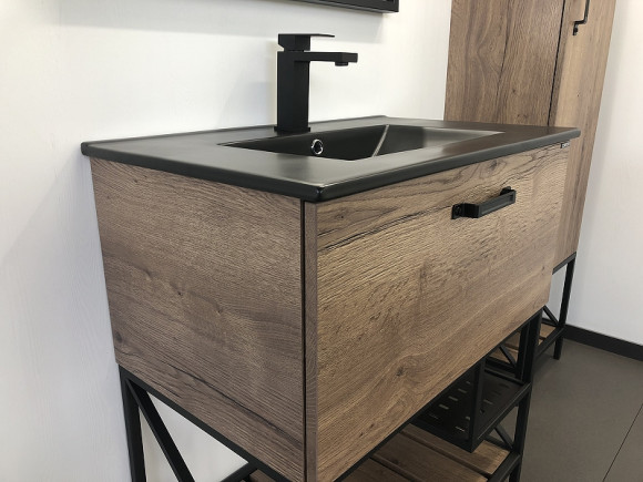 Тумба с раковиной Comforty Бредфорд 75 00004149064 Дуб темный