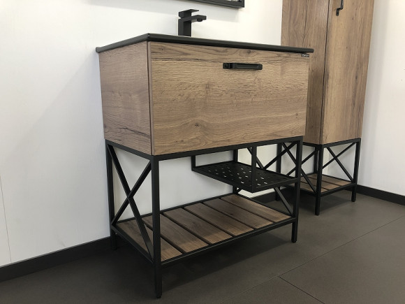 Тумба с раковиной Comforty Бредфорд 75 00004149064 Дуб темный