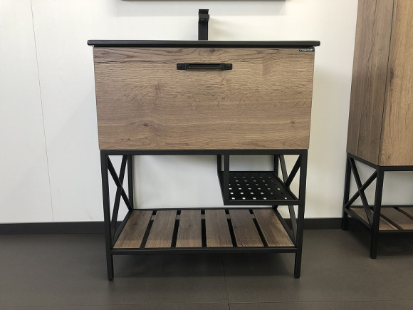 Тумба с раковиной Comforty Бредфорд 75 00004149064 Дуб темный