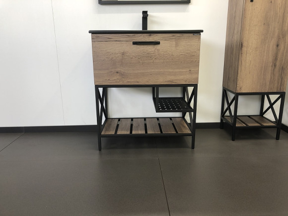 Тумба с раковиной Comforty Бредфорд 75 00004149064 Дуб темный