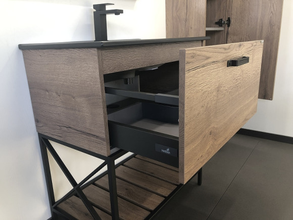 Тумба с раковиной Comforty Бредфорд 75 00004149064 Дуб темный