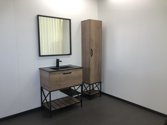 Тумба с раковиной Comforty Бредфорд 75 00004149064 Дуб темный