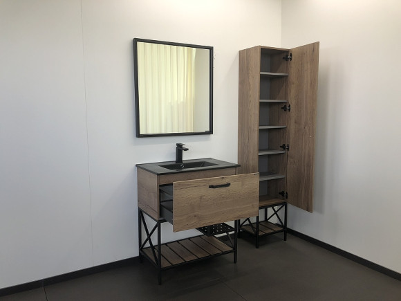 Тумба с раковиной Comforty Бредфорд 75 00004149064 Дуб темный