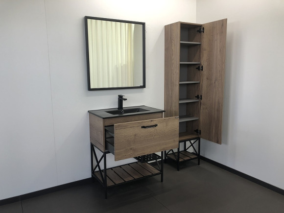 Тумба с раковиной Comforty Бредфорд 75 00004149064 Дуб темный