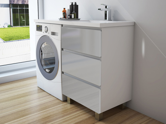 Тумба с раковиной Эстет Dallas Luxe 105 R ФР-00009669 Белая Тумба с раковиной Эстет Dallas Luxe 105 R ФР-00009669 Белая