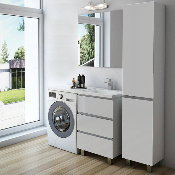 Тумба с раковиной Эстет Dallas Luxe 105 R ФР-00009669 Белая Тумба с раковиной Эстет Dallas Luxe 105 R ФР-00009669 Белая