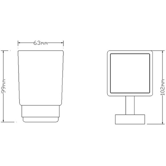 Стакан для зубных щеток Omnires Lift 8158CR Хром Стакан для зубных щеток Omnires Lift 8158CR Хром