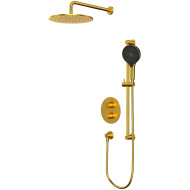 Душевая система Whitecross Y brushed gold YSET09TOPGLB с термостатом Брашированное золото