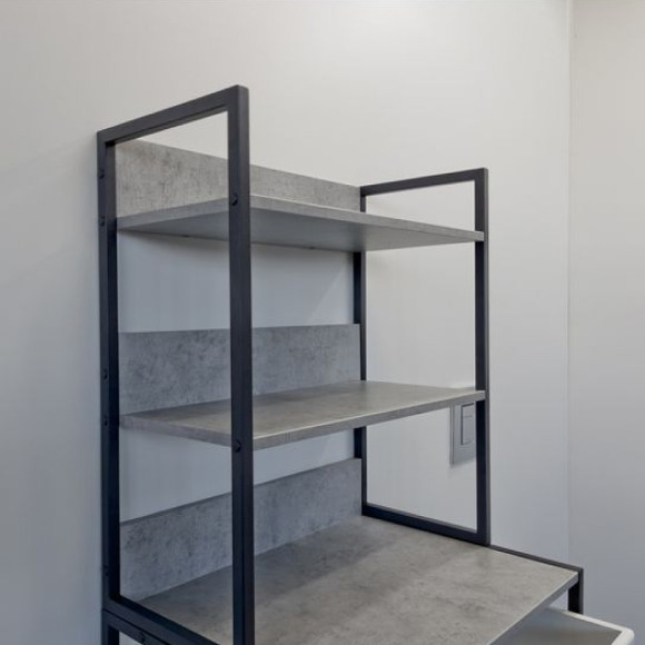 Стеллаж Comforty 65 00-00011164 над стиральной машиной Бетон светлый Стеллаж Comforty 65 00-00011164 над стиральной машиной Бетон светлый