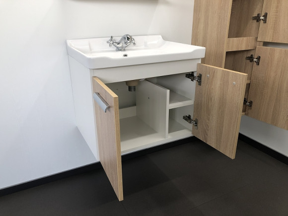 Тумба с раковиной Comforty Рига 60 00004142213 подвесная Дуб сонома Тумба с раковиной Comforty Рига 60 00004142213 подвесная Дуб сонома