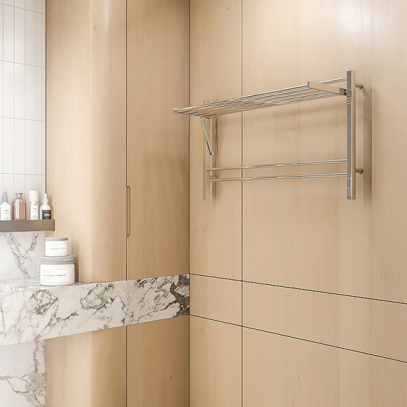 Электрический полотенцесушитель Terminus Горизонт П8 1000х600 4670078543271 с полкой Хром