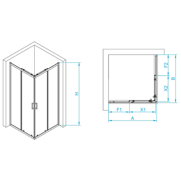 Душевой уголок RGW Passage PA-040B 100x90 350804090-14 профиль Черный стекло прозрачное