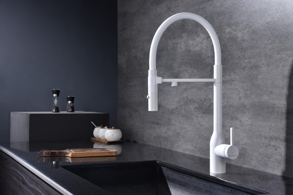 Смеситель для кухни Paulmark Magneto One Ma213188-WH Белый матовый