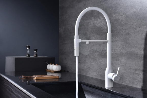 Смеситель для кухни Paulmark Magneto One Ma213188-WH Белый матовый