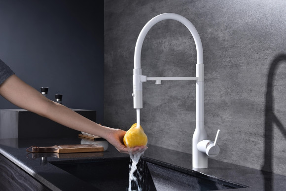 Смеситель для кухни Paulmark Magneto One Ma213188-WH Белый матовый