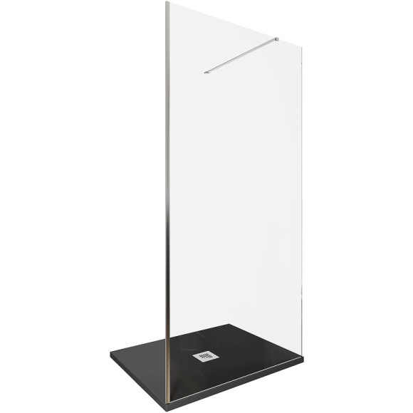 Душевая перегородка Allen Brau Infinity 1 100 3.21013.BA профиль Серебро браш стекло прозрачное