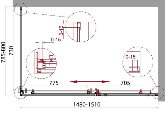Душевой уголок BelBagno Acqua 150х80 ACQUA-AH-1-150/80-C-Cr профиль Хром стекло прозрачное Душевой уголок BelBagno Acqua 150х80 ACQUA-AH-1-150/80-C-Cr профиль Хром стекло прозрачное