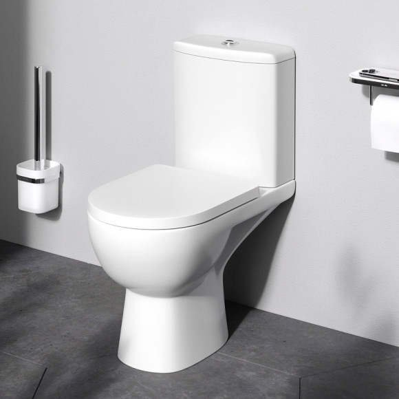 Унитаз компакт AM.PM Sunny FlashClean C85C8600SC с бачком и сиденьем Микролифт Унитаз компакт AM.PM Sunny FlashClean C85C8600SC с бачком и сиденьем Микролифт