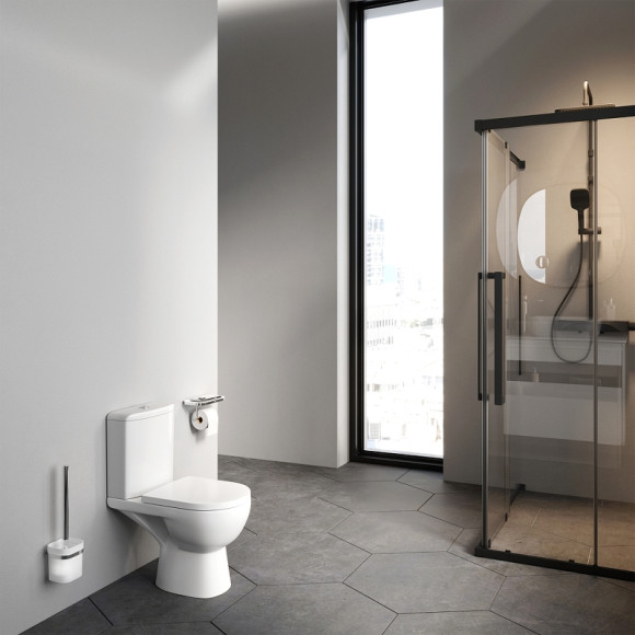 Унитаз компакт AM.PM Sunny FlashClean C85C8600SC с бачком и сиденьем Микролифт Унитаз компакт AM.PM Sunny FlashClean C85C8600SC с бачком и сиденьем Микролифт