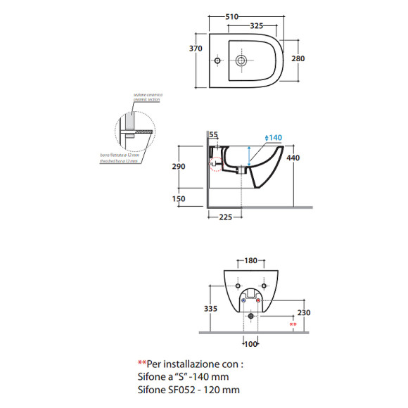 Биде Globo Stockholm LAS10.BI*1 подвесное Белое