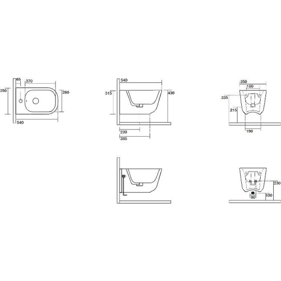 Биде Kerasan Tribeca 512589 подвесное Ferro matt Биде Kerasan Tribeca 512589 подвесное Ferro matt