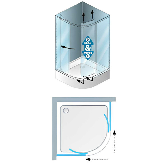 Душевой уголок Kolpa San Eco Quat TKP 90x90 538580 профиль Хром стекло прозрачное Душевой уголок Kolpa San Eco Quat TKP 90x90 538580 профиль Хром стекло прозрачное