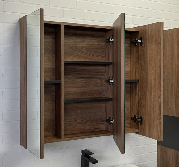 Зеркальный шкаф Comforty Соло 90 00-00010980 Дуб темно-коричневый Зеркальный шкаф Comforty Соло 90 00-00010980 Дуб темно-коричневый