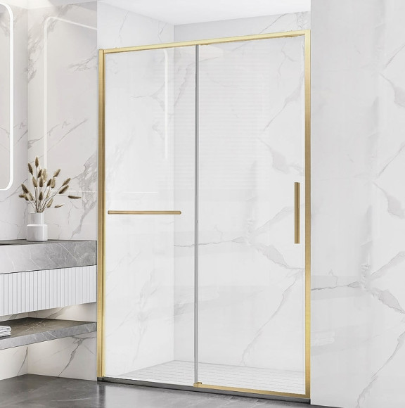 Душевая дверь Vincea Slim Soft 150 VDS-1SS150CLG профиль Золото брашированное стекло прозрачное Душевая дверь Vincea Slim Soft 150 VDS-1SS150CLG профиль Золото брашированное стекло прозрачное