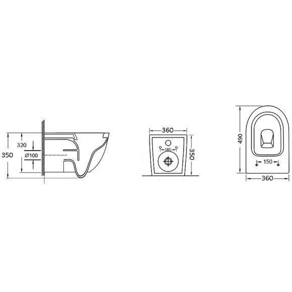 Унитаз Grossman Tornado GR-4455BMSQ подвесной Черный матовый с сиденьем Микролифт Унитаз Grossman Tornado GR-4455BMSQ подвесной Черный матовый с сиденьем Микролифт