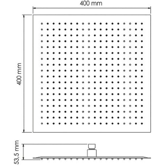 Верхний душ WasserKRAFT A119 Нержавеющая сталь Верхний душ WasserKRAFT A119 Нержавеющая сталь