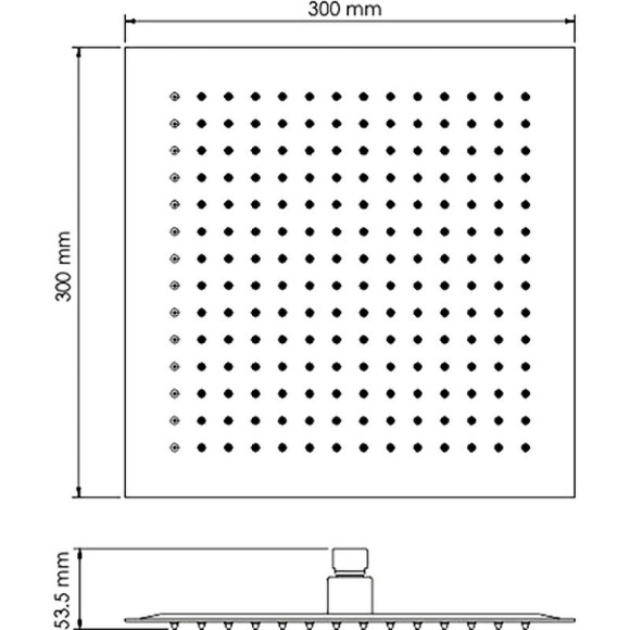 Верхний душ WasserKRAFT Abens A162 Черный матовый Верхний душ WasserKRAFT Abens A162 Черный матовый