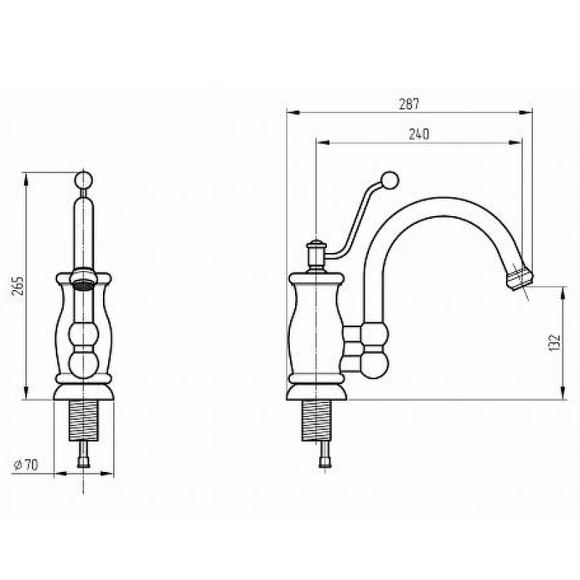 Смеситель для кухни Migliore Vivaldi 18304 Медь Смеситель для кухни Migliore Vivaldi 18304 Медь