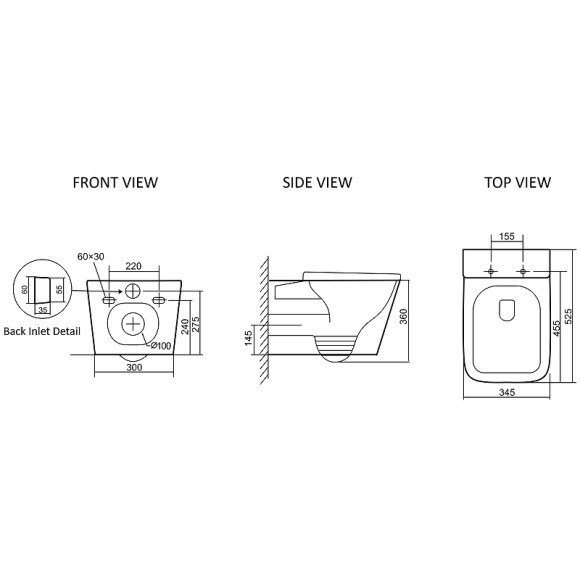 Унитаз SantiLine SL-5027MB подвесной Черный матовый с сиденьем Микролифт Унитаз SantiLine SL-5027MB подвесной Черный матовый с сиденьем Микролифт