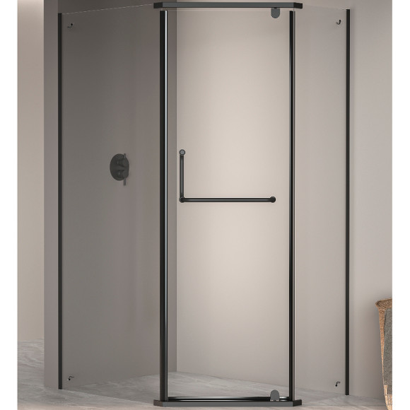 Душевой уголок RGW Passage PA-091B 100x90 35089190-14 профиль Черный стекло прозрачное