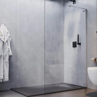 Душевая перегородка Veconi Korato KR-77 80 KR77-80-01-C8 профиль Хром стекло прозрачное