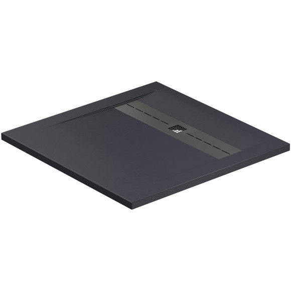Душевой поддон из искусственного камня Allen Brau Infinity 90x90 8.21001-AM Антрацит Душевой поддон из искусственного камня Allen Brau Infinity 90x90 8.21001-AM Антрацит