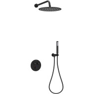 Душевая система Sancos Link SC3005MB с термостатом Черная матовая