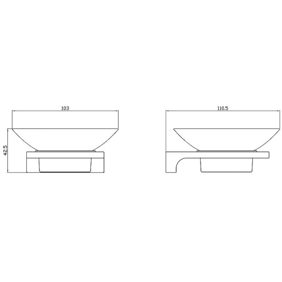 Мыльница Rav Slezak Nil NLA0300MGL Серый металлик глянцевый Мыльница Rav Slezak Nil NLA0300MGL Серый металлик глянцевый