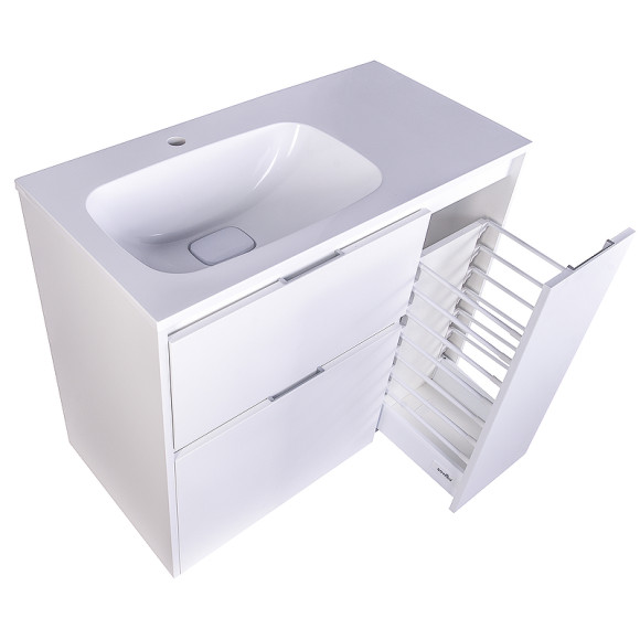 Тумба под раковину Style Line Барселона 90 L СС-00002345 Белая Тумба под раковину Style Line Барселона 90 L СС-00002345 Белая