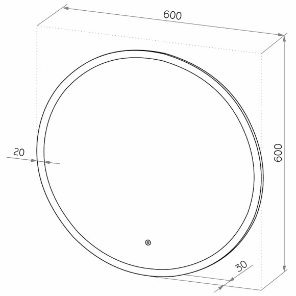 Зеркало Континент Brida 600х600 ЗЛП2160 с подсветкой с сенсорным выключателем Зеркало Континент Brida 600х600 ЗЛП2160 с подсветкой с сенсорным выключателем