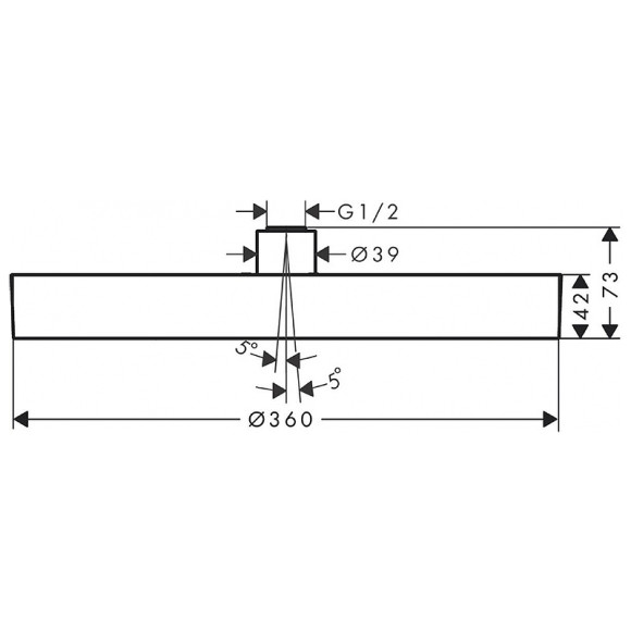 Верхний душ Hansgrohe Rainfinity 26231670 Черный матовый