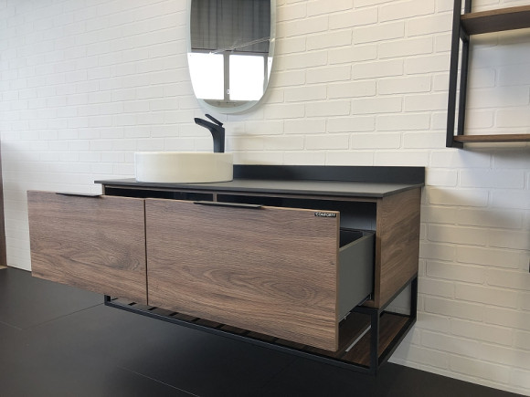 Тумба с раковиной Comforty Порто 120-1 00-00000828 подвесная Дуб темно-коричневый Тумба с раковиной Comforty Порто 120-1 00-00000828 подвесная Дуб темно-коричневый